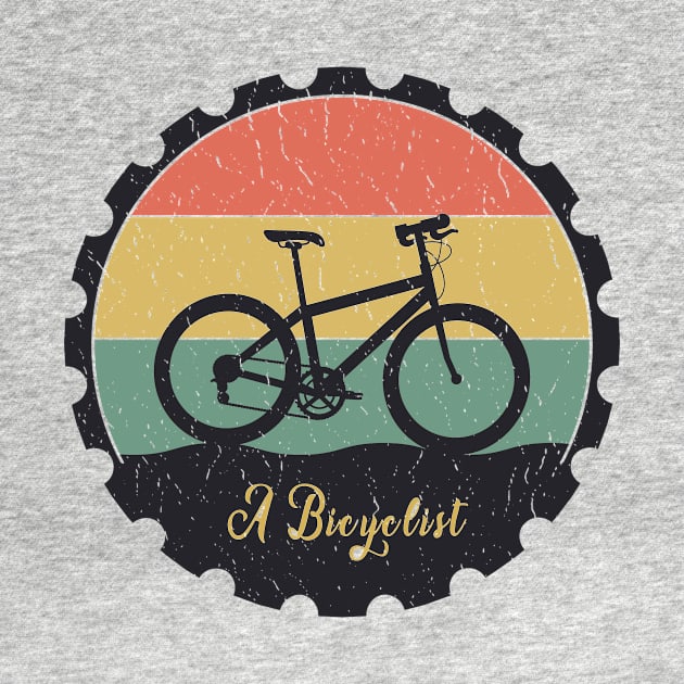 A Bicyclist Vintage Style Design by Artmoo